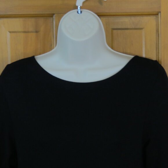 Zaraknit Black Shift Dress Short Sleeve Office Business Size Large - Picture 2 of 8